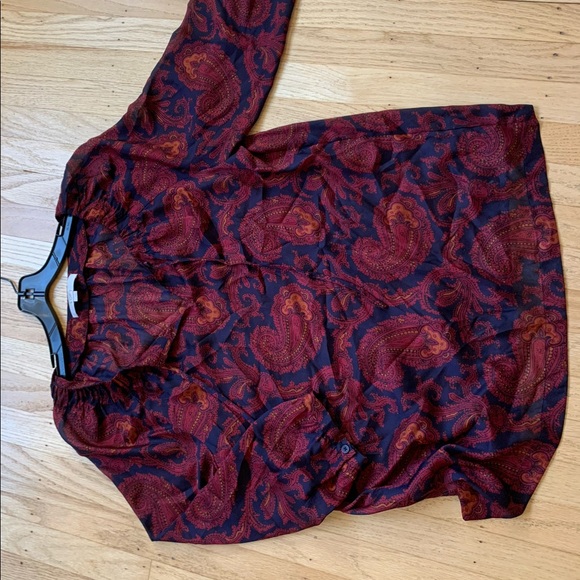 Beautiful blouse by Loft in fall colors size L - Picture 1 of 6